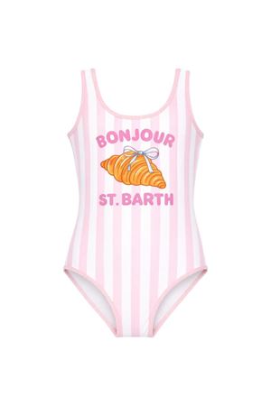 Cara striped graphic swimsuit SAINT BARTH KIDS | CARA00303320L